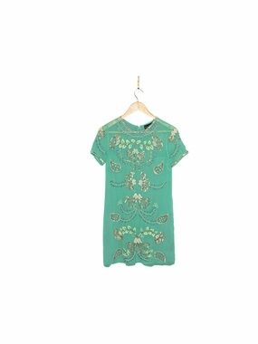 Needle & Thread Green Embellished Mini Dress